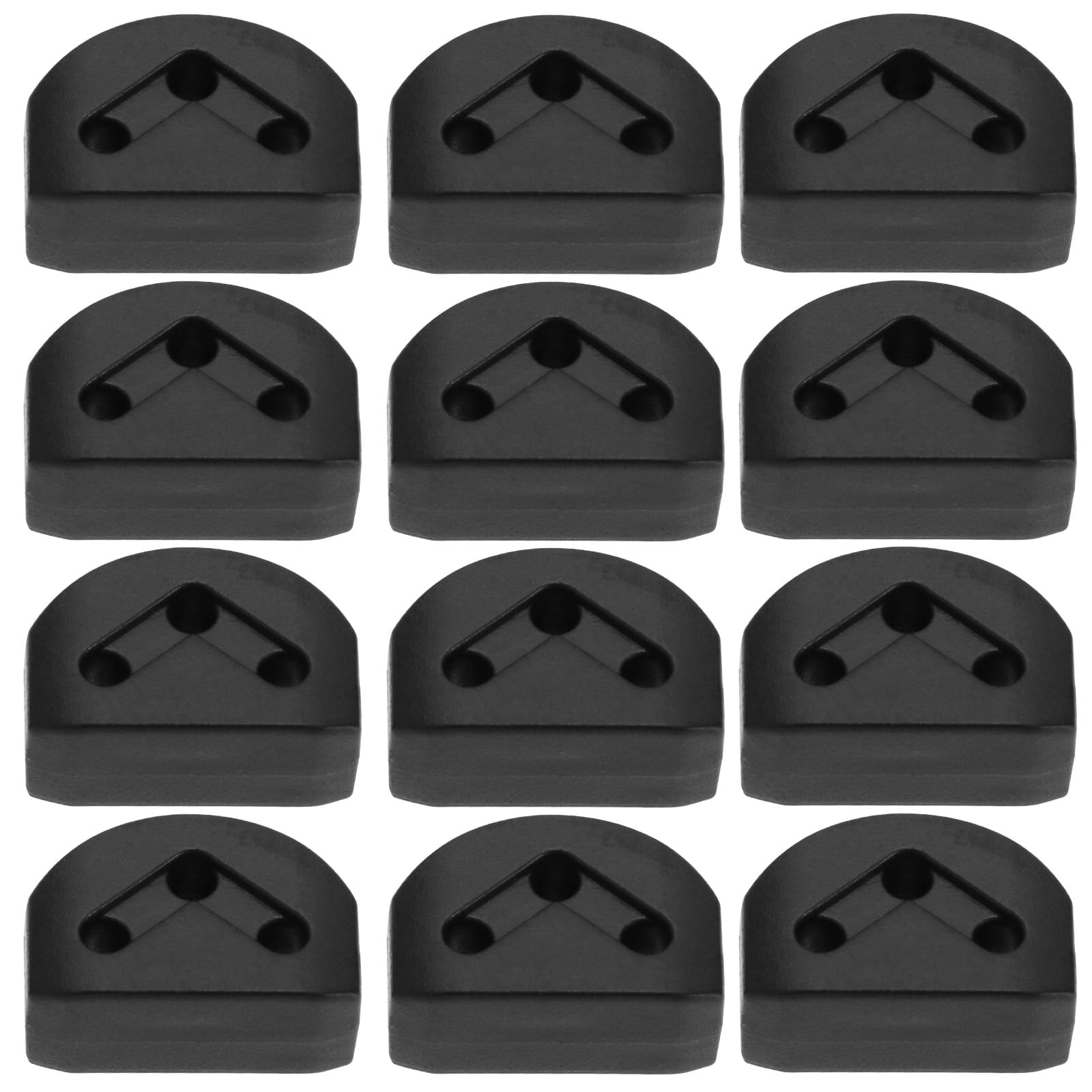 The Lord of the Tools 12Pcs 3-Hole Bridge Beads Classical Flamenco Guitar Beads for Acoustic Classical Guitar Nylon String Folk Guitar Ukulele Musical Instrument Accessories, Black