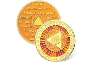 VITALWAY True to Self 4 Year Sobriety Coin, Affirmation AA Chips, Addiction Recovery Four Years Sober Medallions, Celebrating Anniversary Token, Alcoholics Anonymous Sobriety Gifts for Men Women
