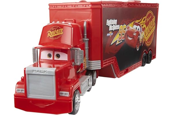 Mattel Disney and Pixar Cars Transforming Mack Playset, 2-in-1 Toy Truck & Tune-Up Station with Launcher, Lift & More, Movie-
