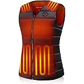 TODWARM Women's Heated Vest 15 Heating Zones, V-neck Sleeveless Electric Warming Coat Rechargeable Winter Outerwear for Hiking Hunting Outdoor Work, Black,XXL