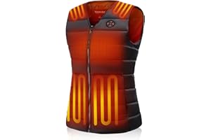 TODWARM Women Heated Vest with Battery Pack, Electric Heating V-Neck Liner Coat 15 Warming Zones 7.4V for Outdoor Hiking