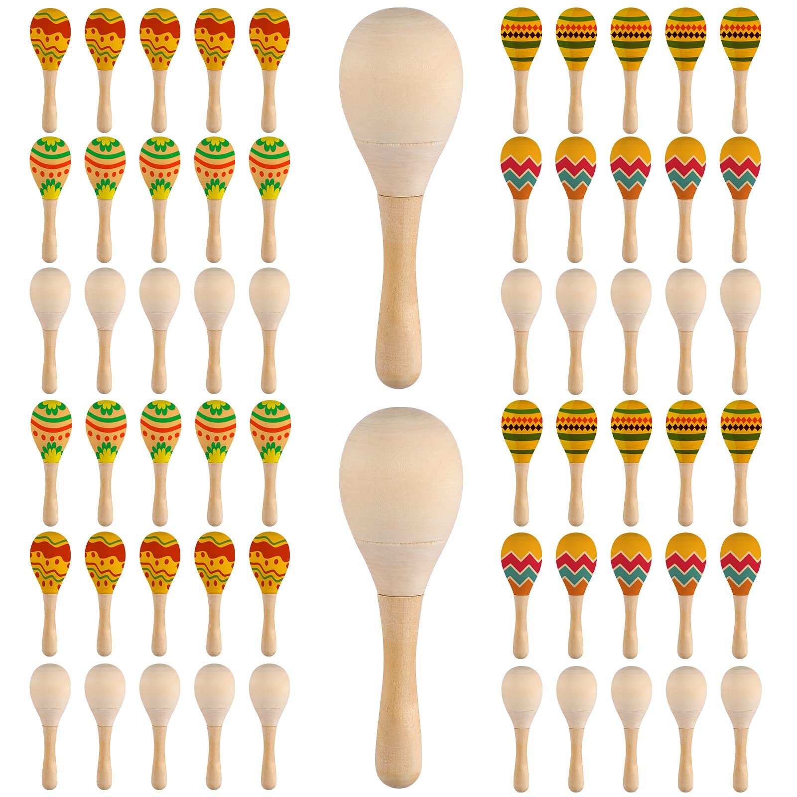 JOYIN 18er Set Hölzerne Oster-Ei Maracas – Bunte Rassel-Eier Für Ostern, Partys & Musikspaß