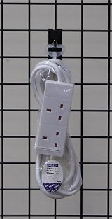 Eagle 2 Gang 13A Extension Lead 3 Metre Power Cable with Neon Indicator view 2