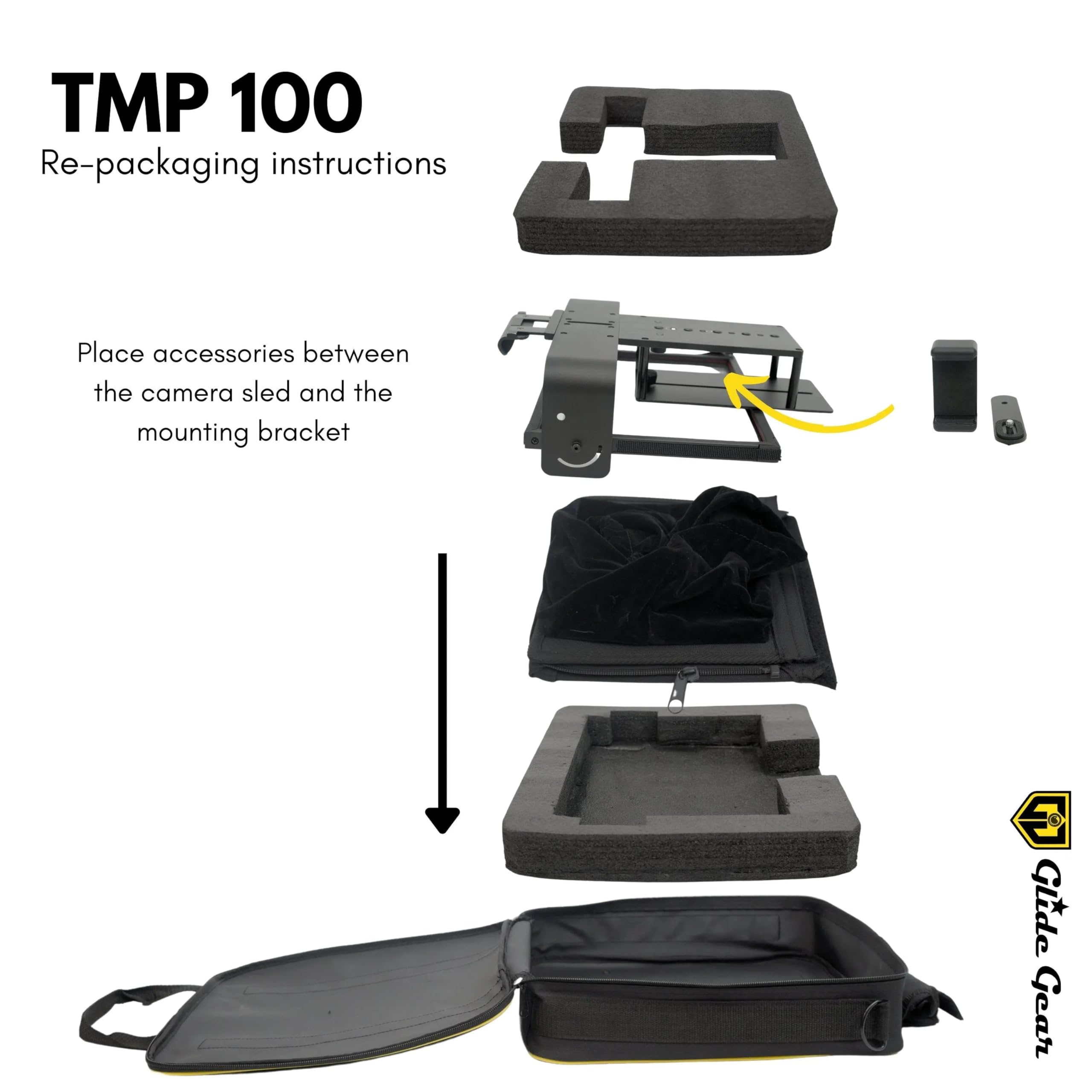 Glide Gear TMP 100 Teleprompter – DSLR, Tablet, Smartphone – 12