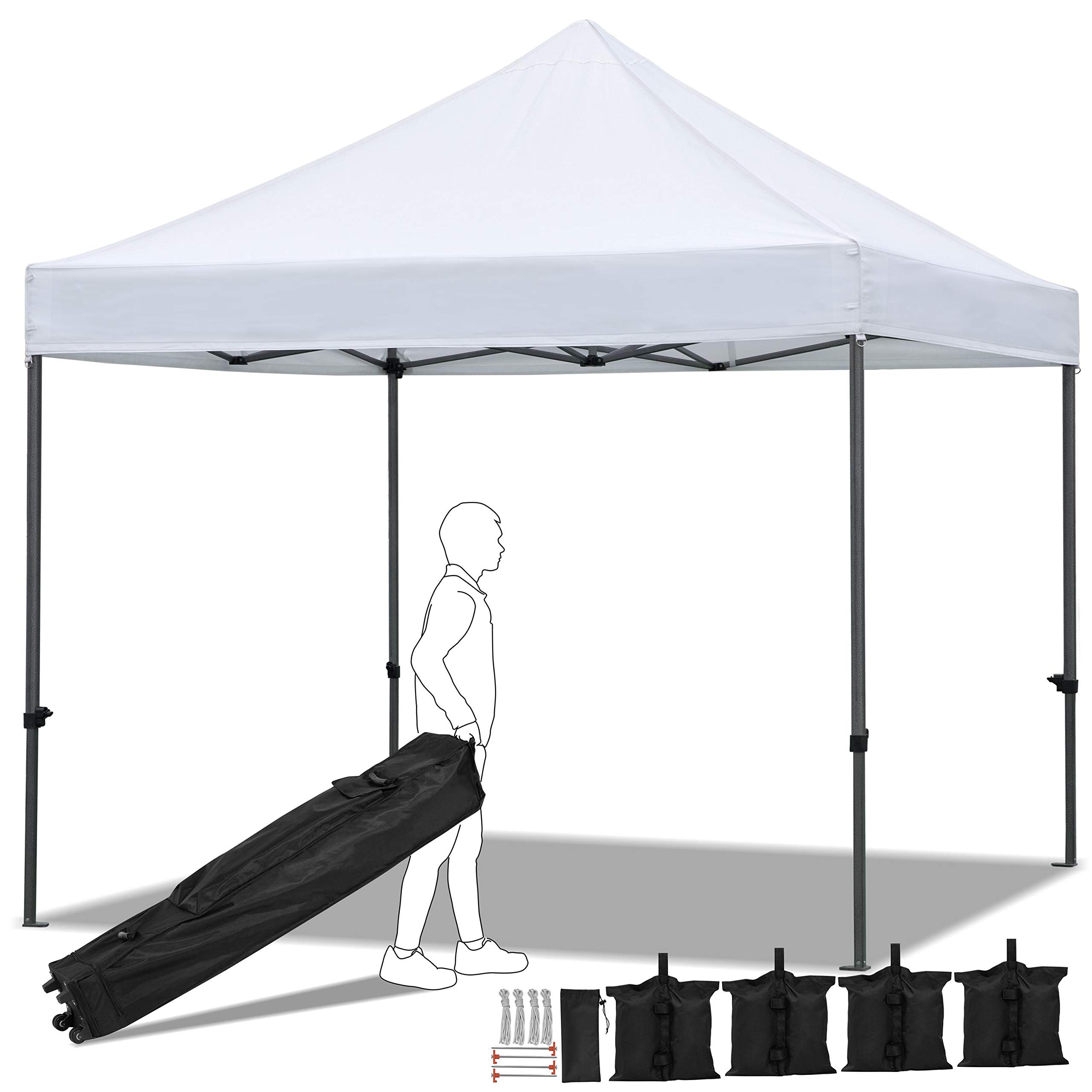 Yaheetech 10'x10' Pop Up Canopy Screen Party Tent with Mesh Side Walls