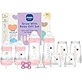 MAM Grow with Baby Feeding Set, Newborn Essentials Must Have for 0-3 Months, Anti-Colic Bottles, Pacifiers and Skinsoft Silicone Nipples, Baby Gift 11 Piece, BPA Free for Girl