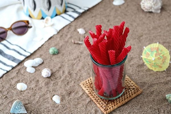 RED VINES LICORICE, ORIGINAL RED FLAVOR SOFT & CHEWY CANDY TWISTS, 3.5 LBS, 56 OUNCE