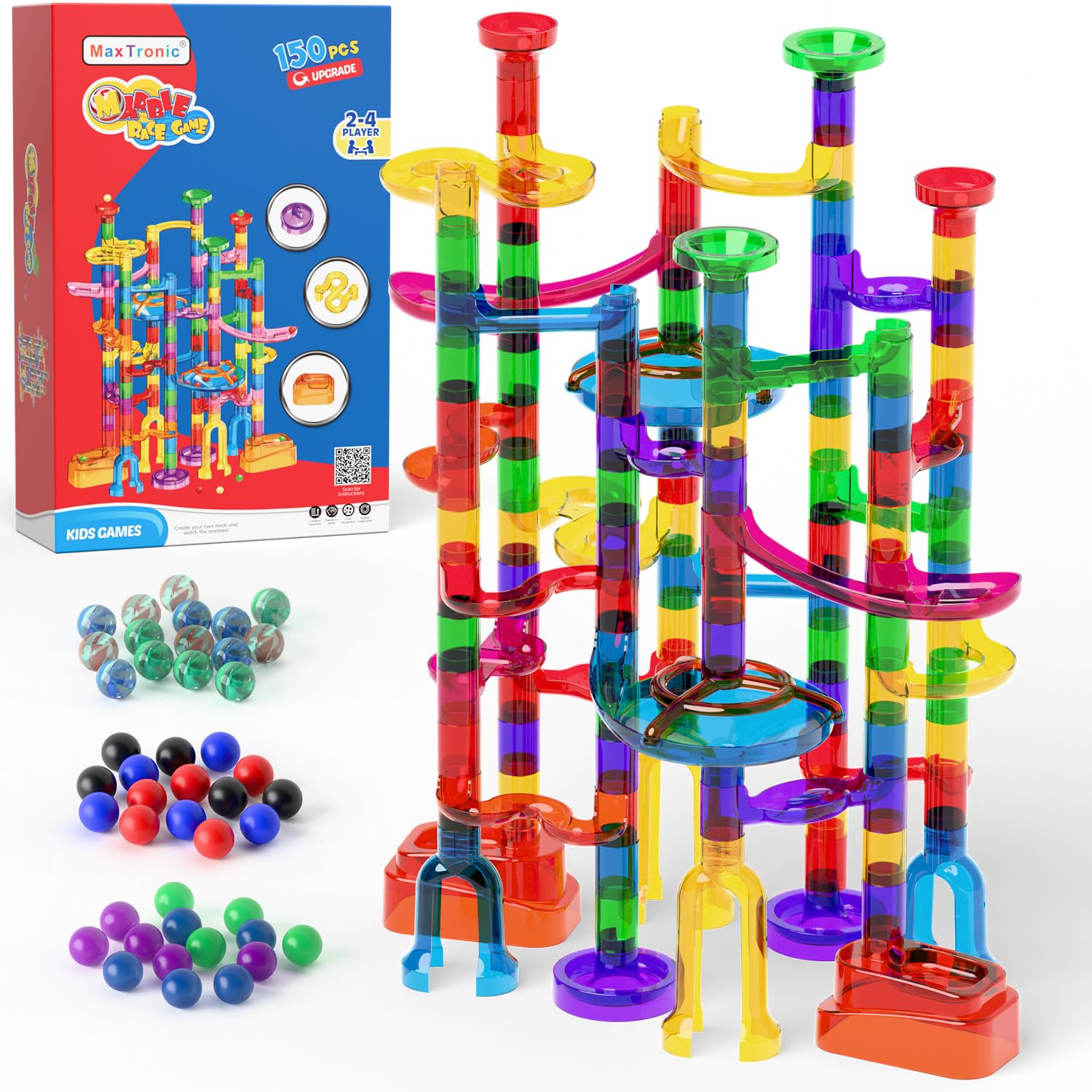 Photo 1 of ***SELLING AS REPLACEMENT PARTS ONLY, EXTRA PIECES -MISSING PIECES*** Marble Run, 22 Pcs Marble Maze Race Building Blocks Toy Game & STEM Learning Toys Christmas Birthday Gift for Kids Aged 3-12
