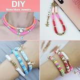 Fournine 15800 Pcs Clay Beads Bracelet Making Kit 72 Colors 3 Boxes view 5