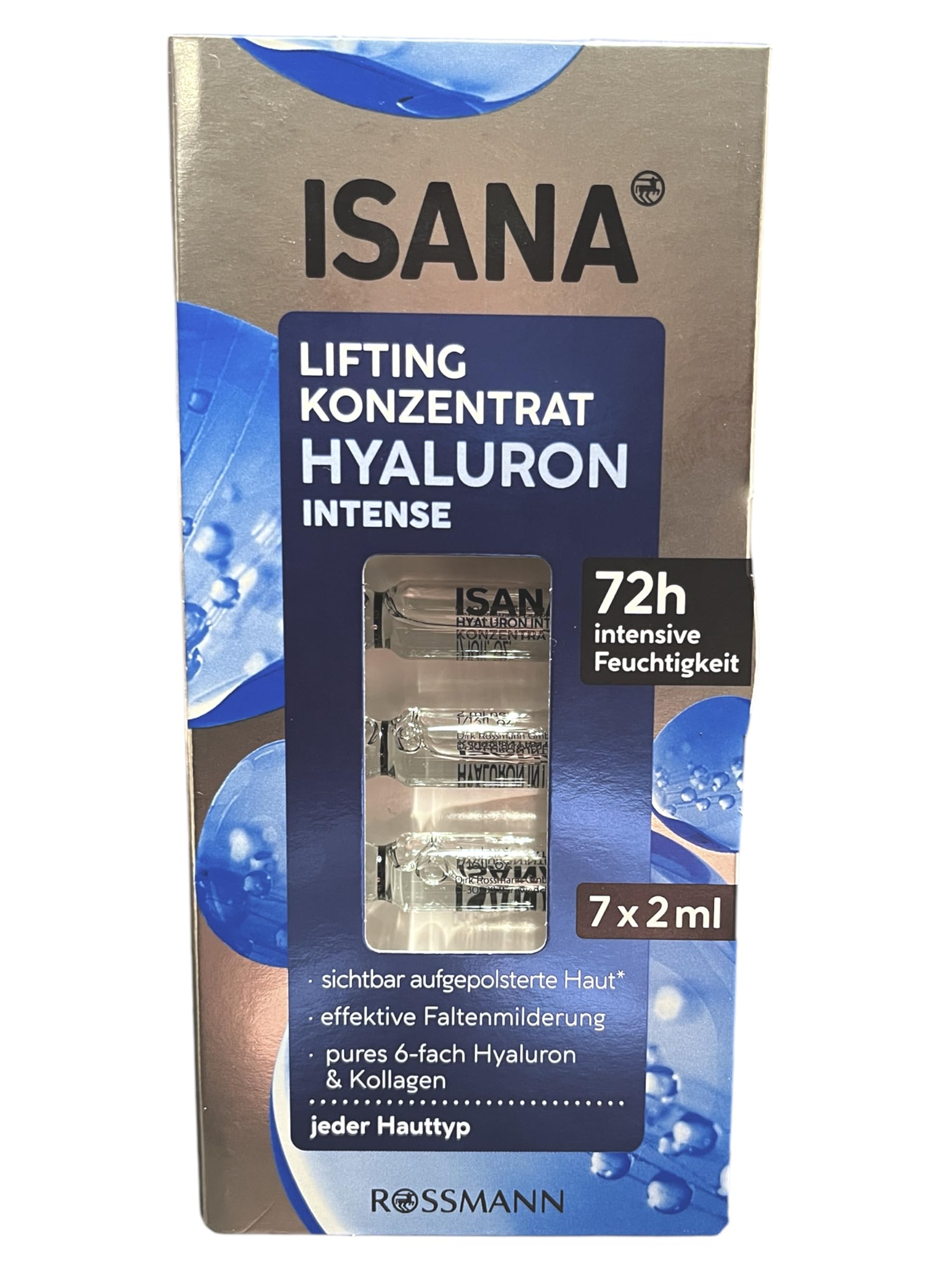 ISANA Lifting Concentrate Hyaluronic Intense 7 x 2 ml Ampoules Serum Face Serum