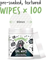 BUGALUGS Dog Ear Wipes 100 Biodegradable Pre-Soaked Vet Approved view 2