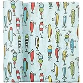 Mud Pie Kids Fishing Muslin Swaddle Blanket, Multi (12140058)