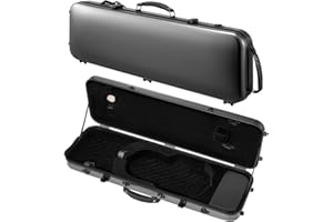 VEVOR 4/4 Full Size Violin Case, Built-in Hygrometer, Lightweight Portable Travel Carrying Bag, with Plush Lining, Shoulder S