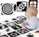 Hahaland Tummy Time Cards 0-6 Months 20 Pieces High Contrast Black White view 2