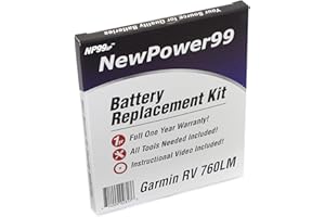 NP99sp Battery Kit for Garmin RV 760LM with Tools, Video, and Extended Life Battery from NewPower99