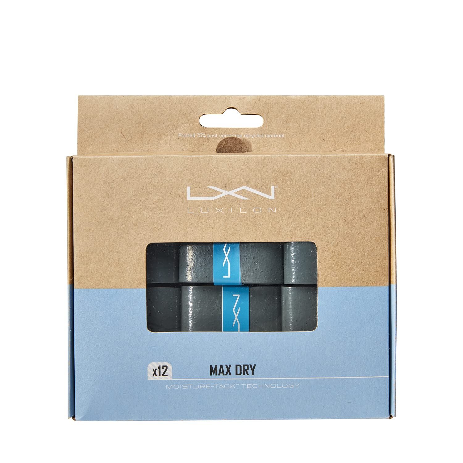 Wilson Luxilon Tennis Grip Tape, Max Dry Overgrip, Rubber, Green, Pack of 12