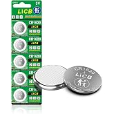 LiCB 5 Pack CR1620 Battery, Long-Lasting &amp; High Capacity CR 1620 Lithium Batteries,3V CR1620 Coin &amp; Button Cell for Car Remote &amp; Key Fob