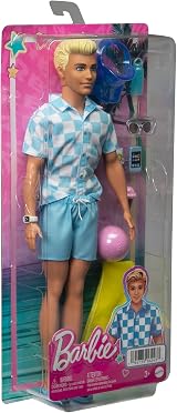 Barbie Ken Blonde Doll with Beach Outfit and Accessories HPL74 view 6
