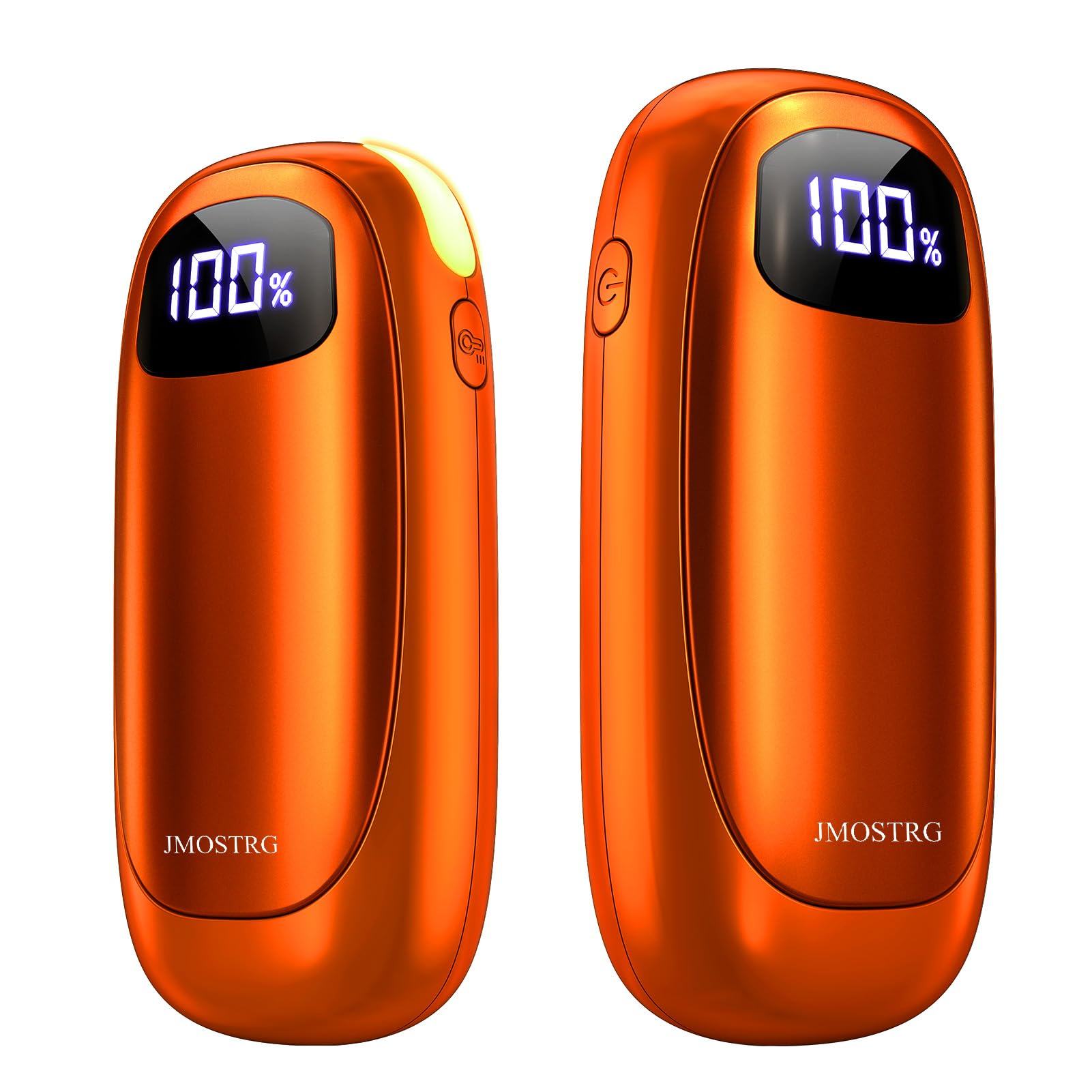 Hand Warmers Rechargeable 2 Pack, Electric Dual-Sided Heating with LED Display & Flashlight, Max 127℉, 13Hrs Long Lasting Pocket Heater for Raynauds, Hunting Essentials, Golf Gifts for Men Women Image