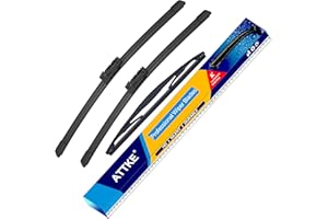 ATTKE 3 Wipers Front Windscreen Wiper Blades 26" + 16", Rear Windscreen Wiper Blades 12", for Subaru Crosstrek 2018-2021/Subaru Impreza 2017-2021/OE Original Quality (set of 3)