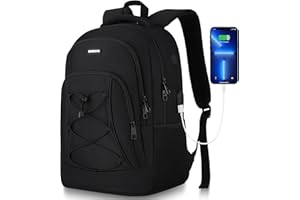 MOMUVO School Backpack for Men Teen Boys,Bookbag Water Resistant Laptop Backpack with USB for College High School Office Business