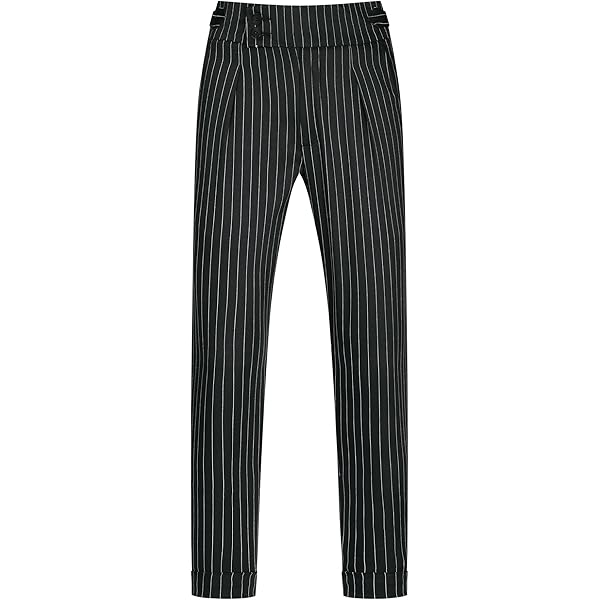 Fuzzdandy Pin Striped Pants Black Stripes Drainpipe Vintage
