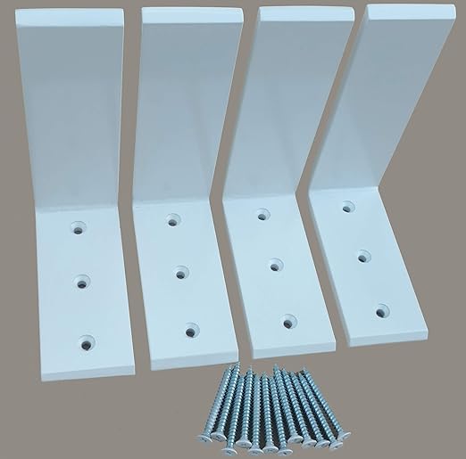 Amazon Com Heavy Duty L Bracket White Steel 6 X 8 Countertop