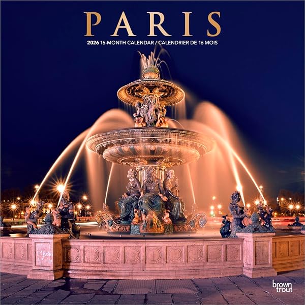 Paris | 2026 12 x 24 Inch (Hanging) Monthly Square Wall Calendar