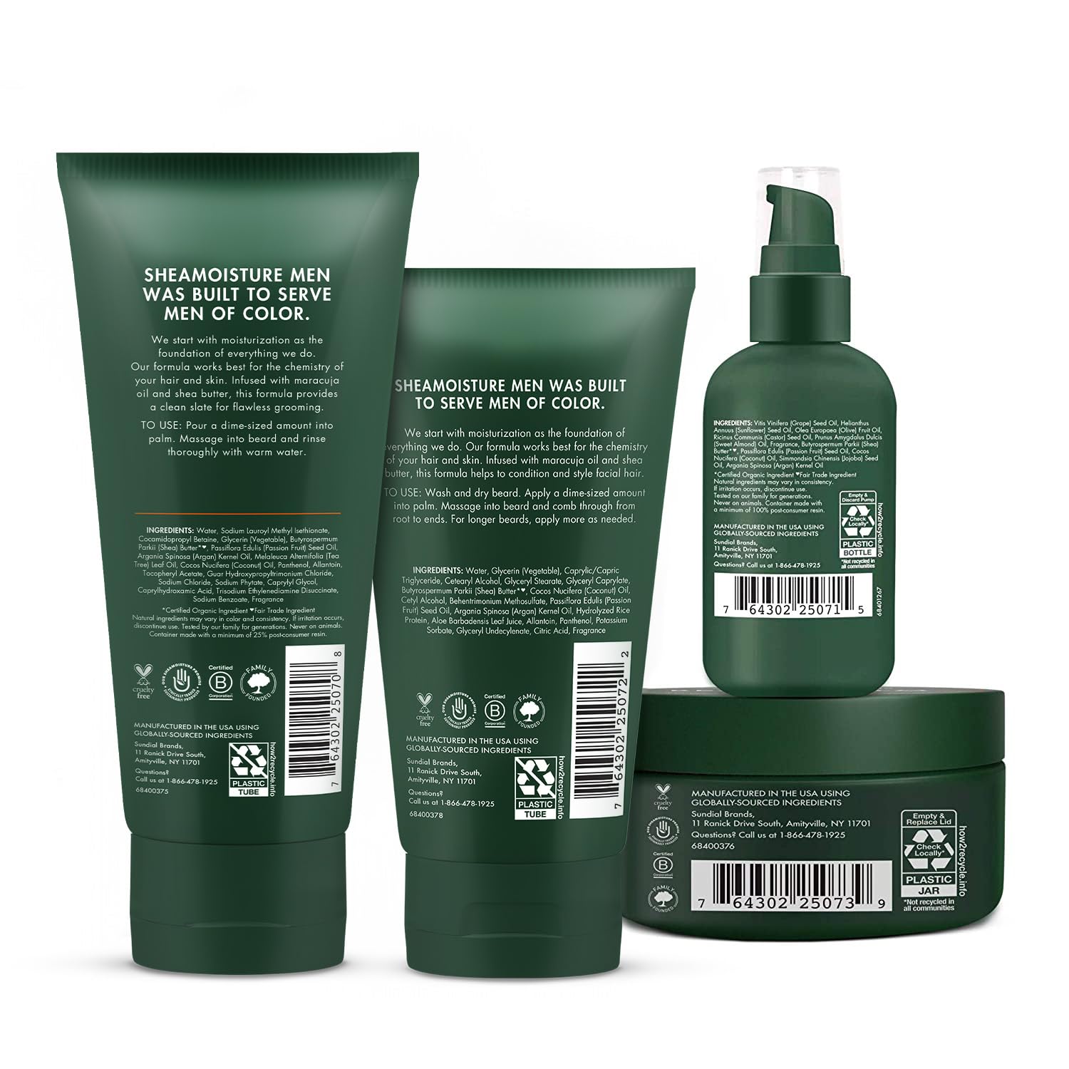 SheaMoisture Beard-Care Kit for Men, Includes Wash, Balm, Oil, Conditioner, Natural Shea Butter & Maracuja Oil, Great Gift