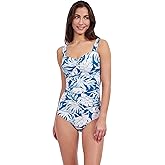 Profile by Gottex Women’s Malaya Tropical Print Swim Tankini Top with Built in E Cup with Underwire Foam Support
