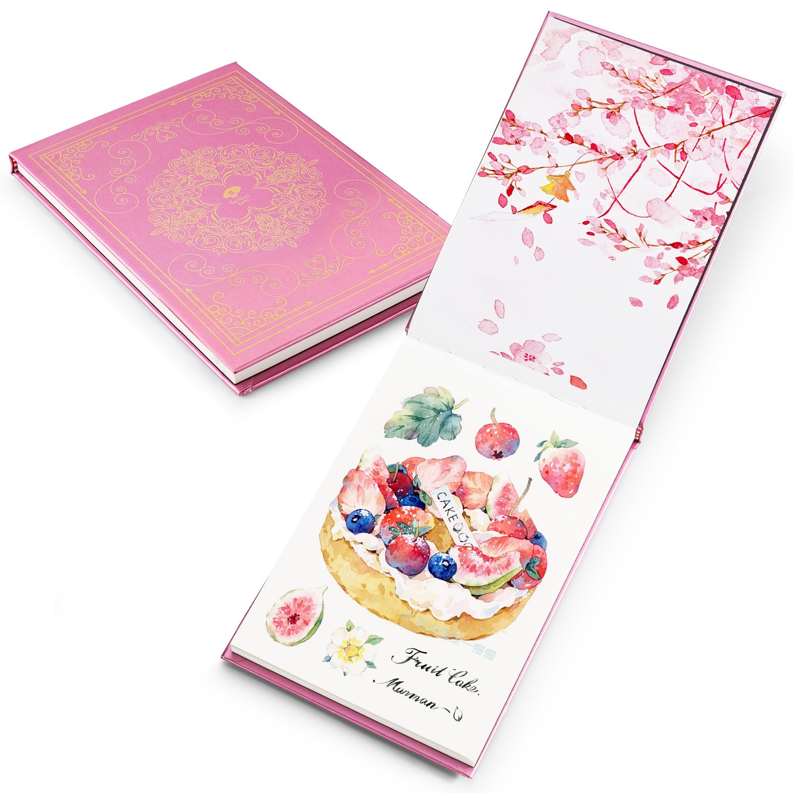 Paul Rubens Watercolour Paper, Hot Pressed Watercolour Journal,50% Cotton 140 lb/300gsm 20 Sheets 7.6’’ x 5.3’’ Travel Watercolour Skerchbook for Beginners and Artists