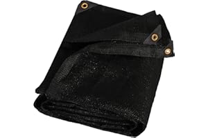 AIMFIKIOR 90% Black 10 ft X 24 ft Heavy Duty Shade Mesh Tarp Shade Cloth Taped Edge with Grommets for Outdoor Plant Cover Patio Tomatoes Barn Kennel Greenhouse