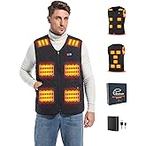 Rrtizan Heated Vest for Men,Lightweight Electric Heating Vest with Battery Pack for Winter Outdoor Hunting Skiing Hiking work