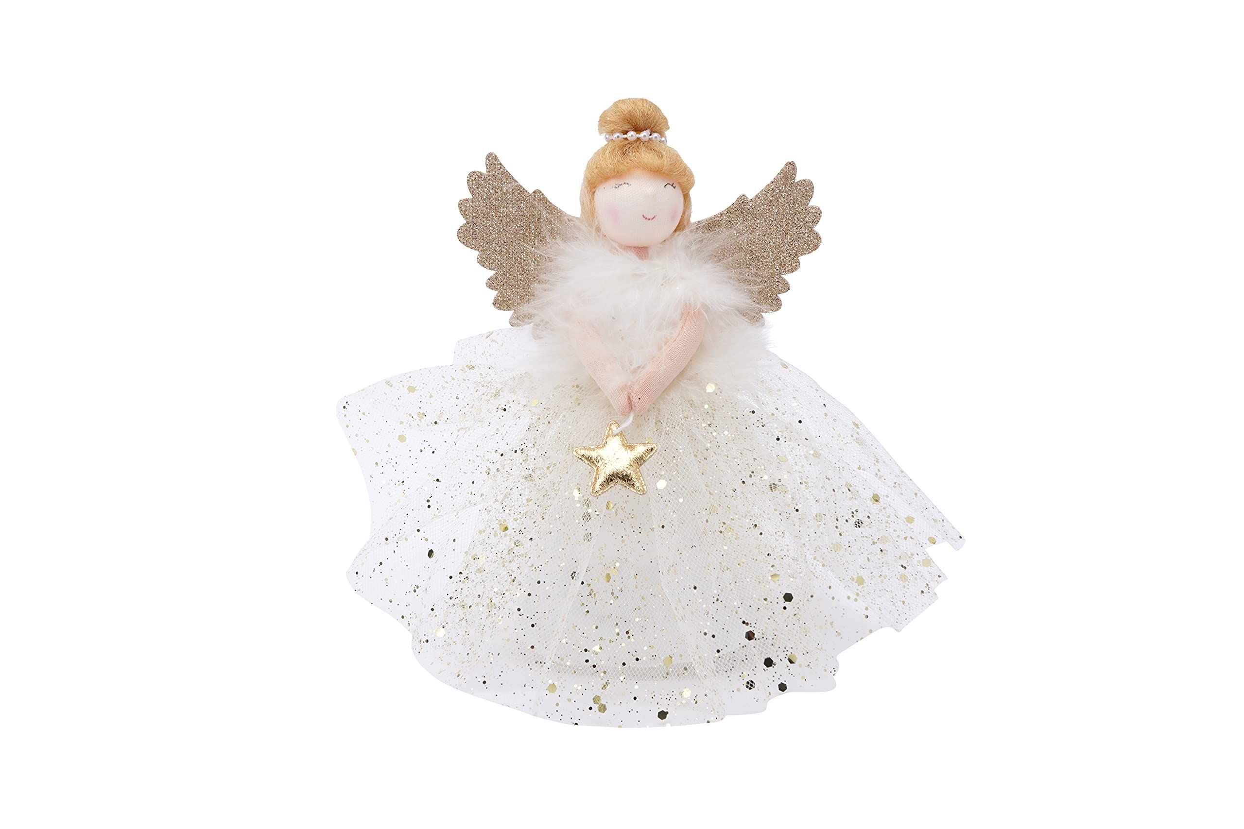 CGB Giftware | Christmas Light Up Angel Tree Topper - Gold | Joy To The World Range | Angel | Christmas | Festive | Xmas | Tree Decoration | GB05940
