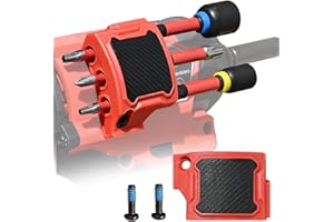 TMEDW Magnetic Bit Holder for Milwaukee M12 GEN3 Impact Driver, Tool Holder with Two Screws, Red
