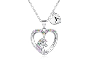 BRIJEWLIC Unicorn Necklace for Girls Gifts for Girls Little Girl Jewelry Birthday Gift for Girl Daughter Granddaughter Niece-No tarnish, No reactions for sensitive skin Hypoallergenic