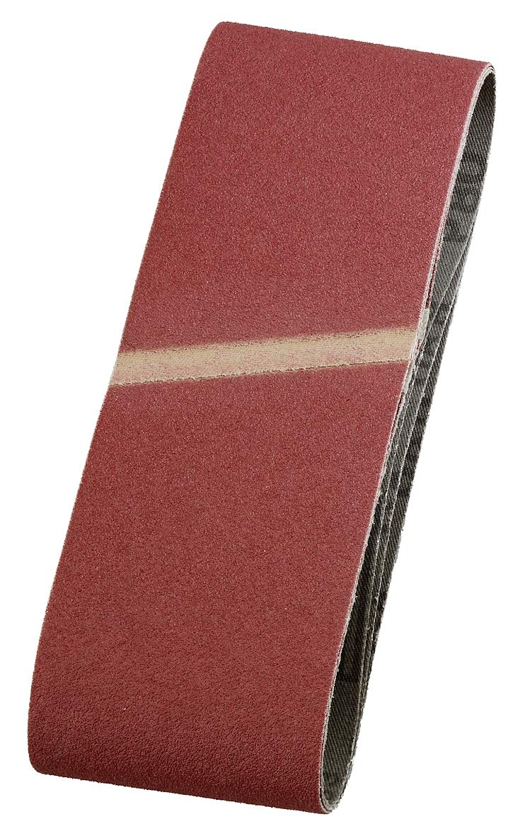kwb Abrasive Belts 75X457 Mm Made Of High-Grade Aluminium Oxide With Grit Size 40, Special Gluing and Flexible Cotton Fabric for Coarse Sanding Of Wood and Metal