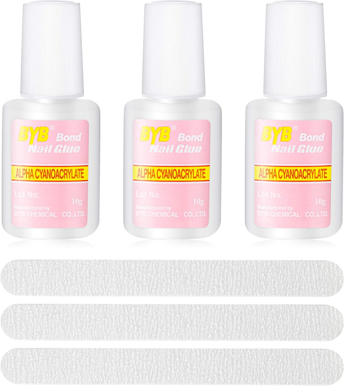 3 Bottles Nail Tip Bond Glue 0.35 oz Nail Tip Glue Adhesive Nail Glue
