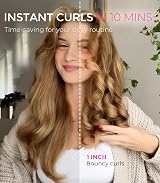 TYMO CURLPRO Automatic Rotating Curling Iron Pink 1 inch view 3