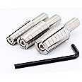 Expanding Ring Mandrel with Hex Allen Key – Set of 3 Premium Stainless Steel Ring Mandrels Lathe – Heavy Duty Ring Shaper Tool for Ring Turning and Ring Making – Ring Sizes(4-14) - by MaxoPro