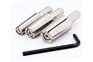 Expanding Ring Mandrel with Hex Allen Key – Set of 3 Premium Stainless Steel Ring Mandrels Lathe – Heavy Duty Ring Shaper Tool for Ring Turning and Ring Making – Ring Sizes(4-14) - by MaxoPro