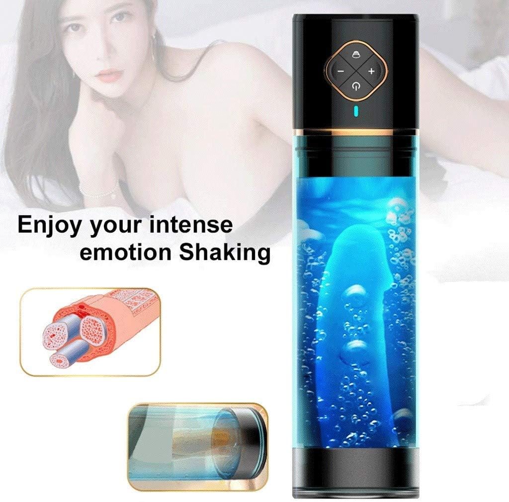 NNJELILA Male Noiseless Vǎcùùm Pennis Pùmp Enlǎrgèr Mùsclè Body Enhǎncèmènt Extèndèr Exèrcǐsè Intelligent Electric Mǎssǎger Muscle Training Exercise bo^dy,Unusual Gifts Men