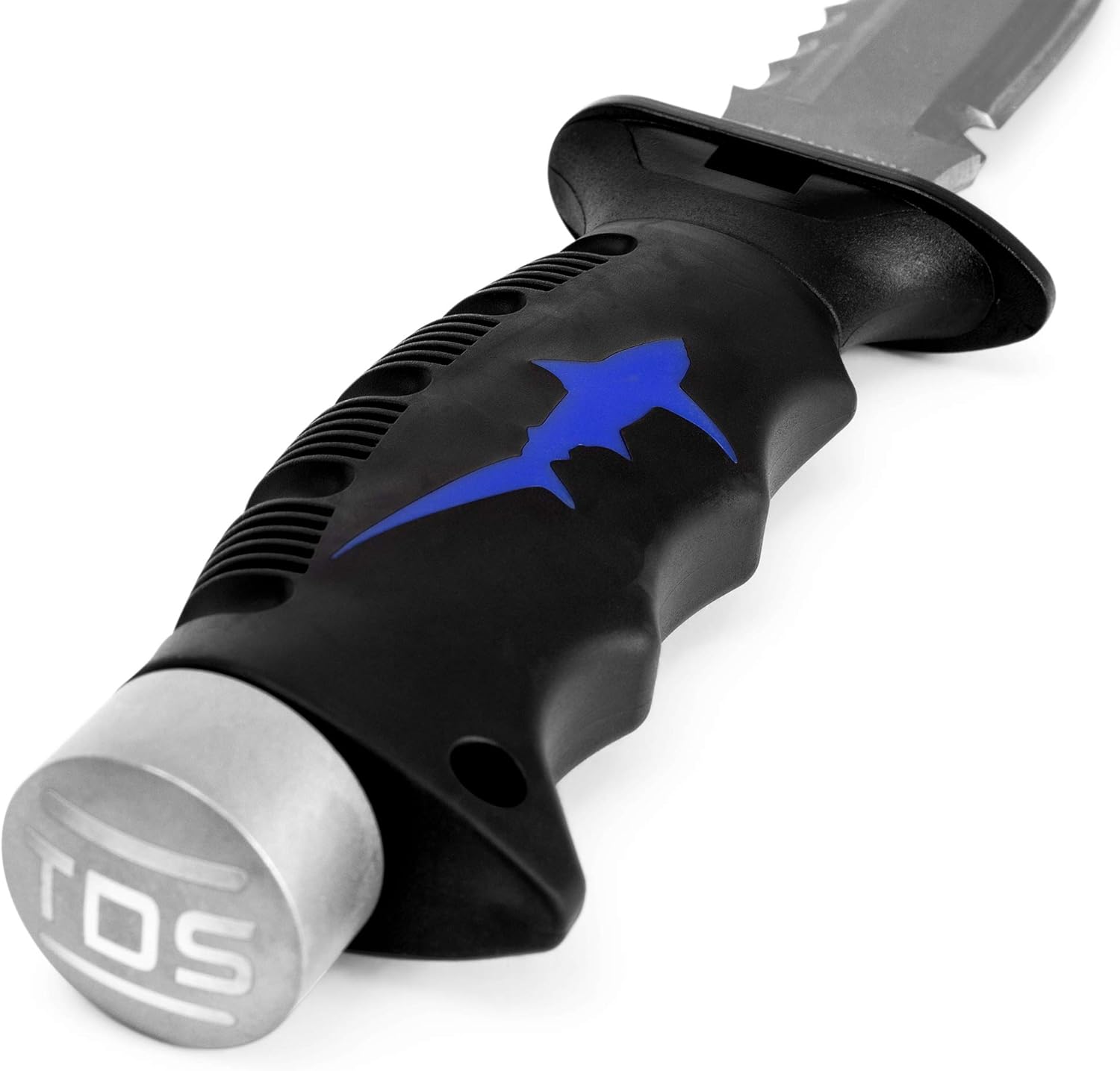 5” Titanium Dive Knife with Leg Strap and Sheath - Premium Diving Knives with Serrated Edges - Lightweight Scuba and Snorkeling Gear - Underwater Equipment and Accessories (Yellow Sharp Tip) : Sports & Outdoors