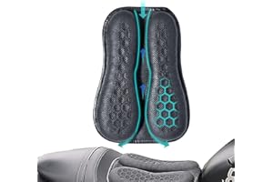 ELCYCO Foldable Motorcycle Seat Cushion,High Elasticity Gel 3D Honeycomb Comfortable Breathable Shock Absorption for Long Ride Seat Cover