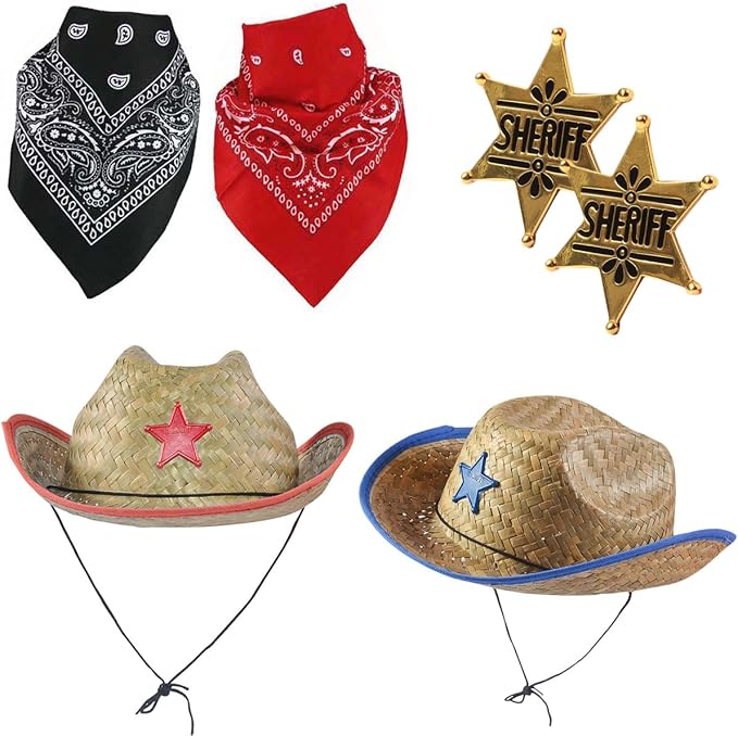Funny Party Hats Sheriff Costume Cowboy Hat with Cowboy