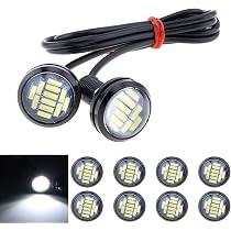 thumbnail image 2 of 10 Pack 10W Eagle Eye LED Lights - 18mm White DRL Lights For Cars Motorcycles Boats 2 of 11