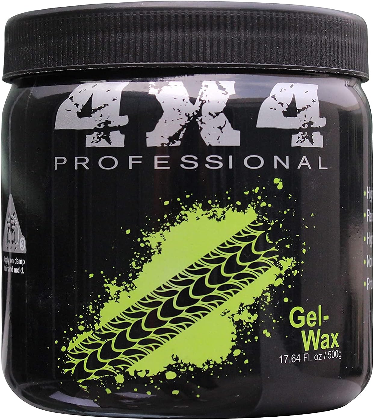 4X4 Professional Hair Styling Gel Wax Max Hold, Max Shine, NonGreasy