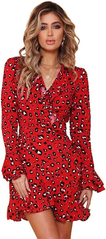 midi red wrap dress