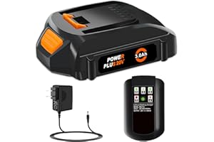 LUMMINA Replacement for Worx Battery 20V and Charger for 20V Lithium Battery WA3520 WA3525 WA3575 WG151s WG155s WG251s WG255s