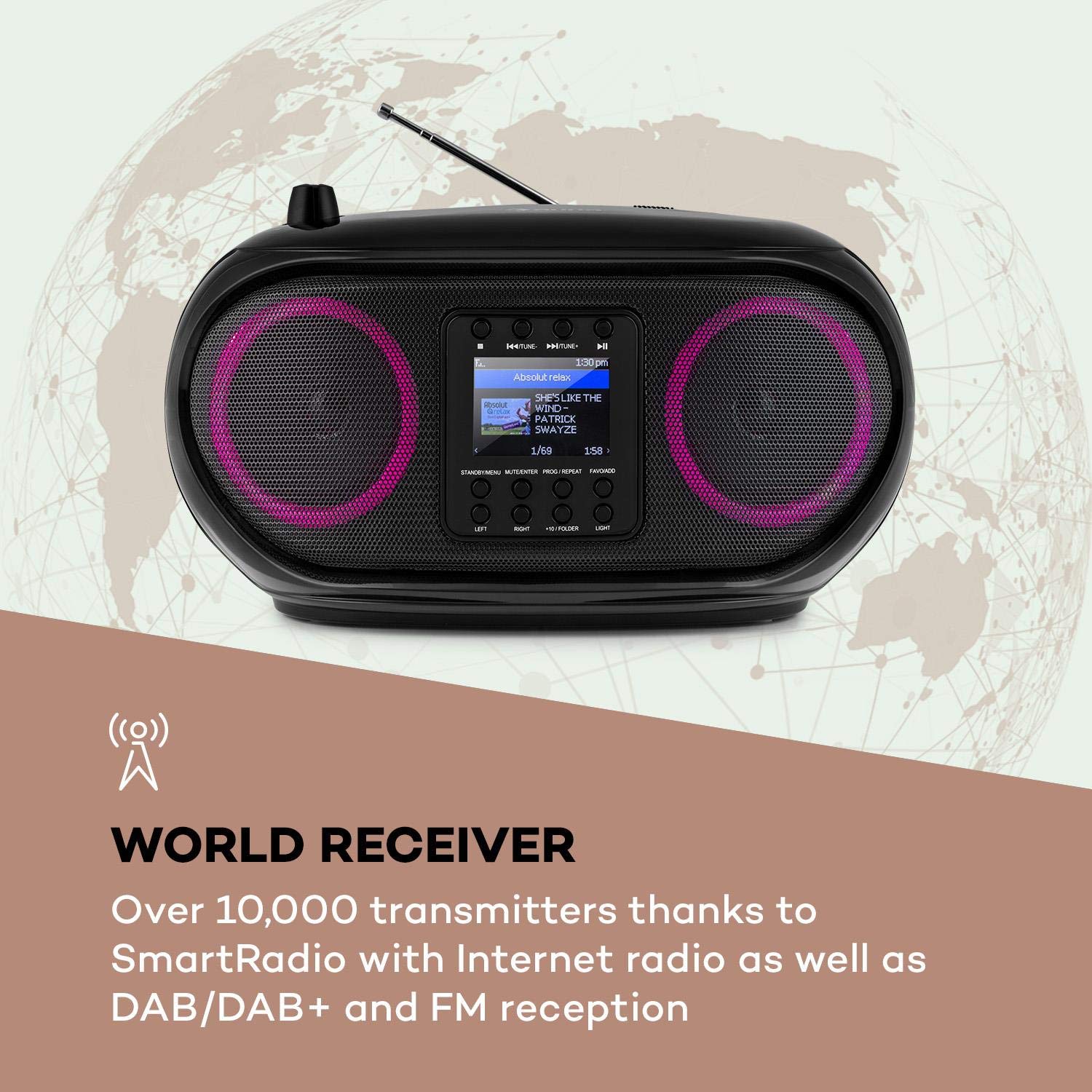 auna roadie boombox bluetooth